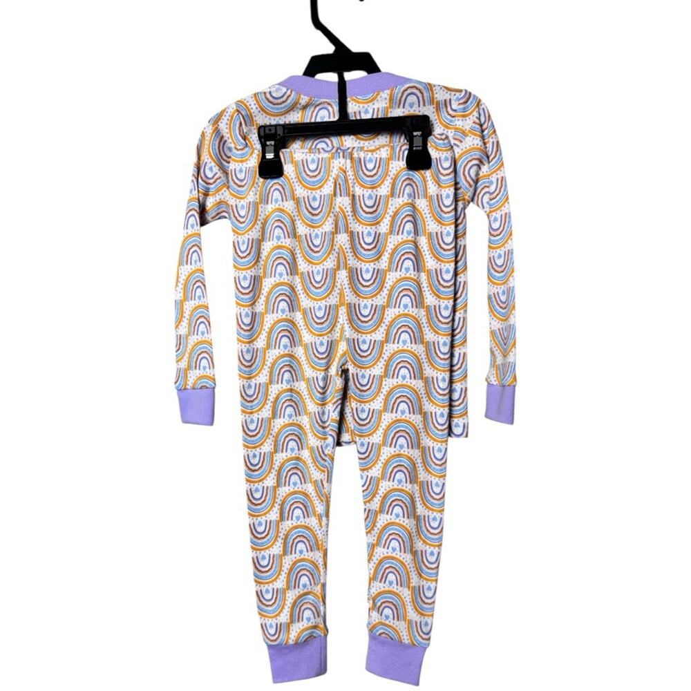 Wonder Nation Two Piece Toddler Matching Sleep Rainbow Patterned Pajama Set NWT